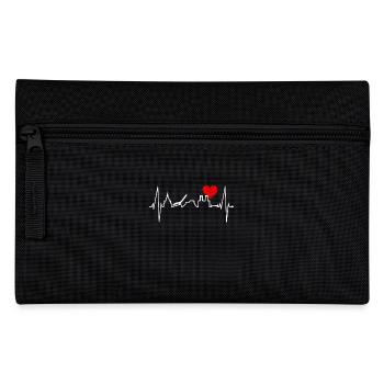 Oslo Skyline Herzschlag Norwegen Liebe I Love Oslo - Federtasche - Schwarz - Vorne