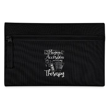 Playing accordion is my therapy - Pencil Case - black - Front