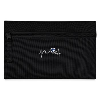 Helsinki Skyline Heartbeat Finnish Love Finland - Pencil Case - black - Front