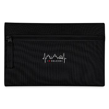 Helsinki Skyline Heartbeat Finnish Love Finland - Pencil Case - black - Front