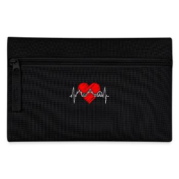 Helsinki Skyline Heartbeat Finnish Love Finland - Pencil Case - black - Front