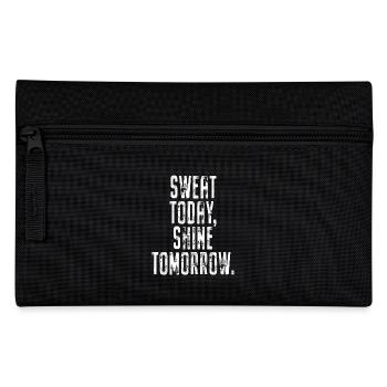 Sweat Today Shine Tomorrow Training Sport Fitness - Pencil Case - black - Front