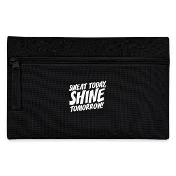 Sweat Today Shine Tomorrow Training Sport Fitness - Pencil Case - black - Front