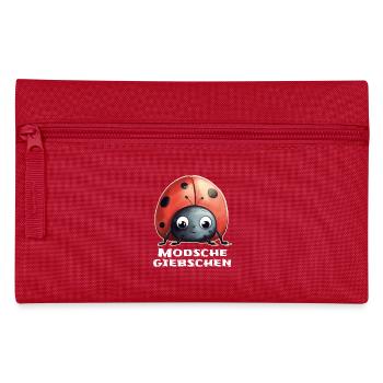 Modschegiebchen Marienkäfer Sächsisch Geschenk - Federtasche - Rot - Vorne