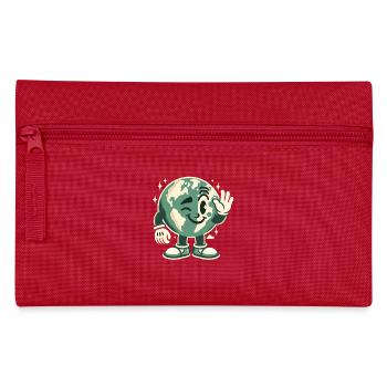 Earth Mascot 50s Retro Style - Pencil Case - red - Front
