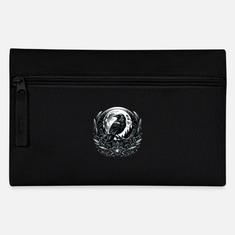 Corbeau mystique et Lune : l’élégance gothique - Trousse - noir
