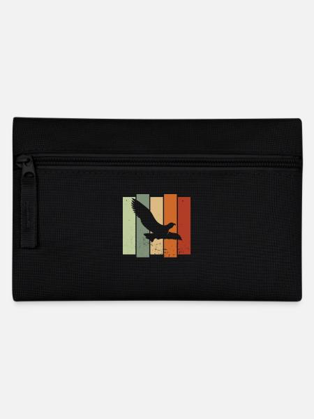 Falcon Retro Vogelbeobachtung Vogelbeobachter - Federtasche - Schwarz