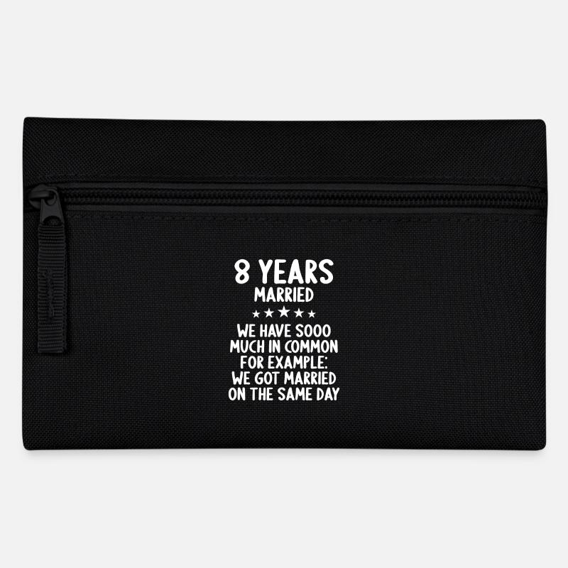 Wir haben viel gemeinsam 8.Hochzeitstag - Federtasche - Schwarz