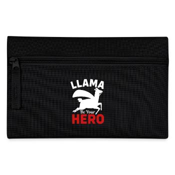 Llama be you Hero- Lama Geschenke - Lama Tshirt - Federtasche - Schwarz - Vorne
