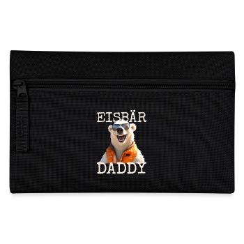 Eisbär Daddy Papa Bären Dad Vatertag Süße Eisbären - Federtasche - Schwarz - Vorne