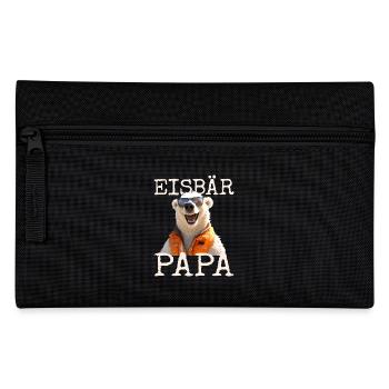 Eisbär Papa Daddy Bären Dad Vatertag Süße Eisbären - Federtasche - Schwarz - Vorne