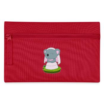 Koala Bridal Veil Wedding - Pencil Case - red - Front