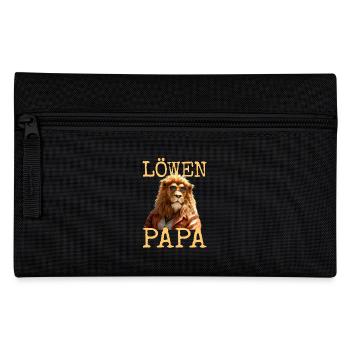 Lion Papa Papa Papa Fête des Pères Père Sauvage Lion - Trousse - noir - Devant