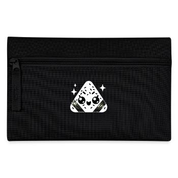 Entzückende Kawaii Onigiri Japanische Reisbällchen - Federtasche - Schwarz - Vorne