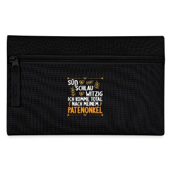 Ich komme total nach meinem Patenonkel Patenkind - Federtasche - Schwarz - Vorne