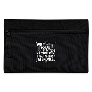 Ich komme total nach meinem Patenonkel Patenkind - Federtasche - Schwarz - Vorne