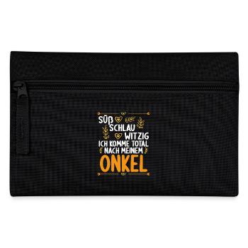 Ich komme total nach meinem Onkel Nichte Neffe - Federtasche - Schwarz - Vorne