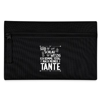 Ich komme total nach meiner Tante Nichte Neffe - Federtasche - Schwarz - Vorne