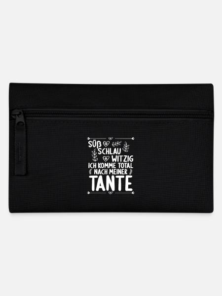 Ich komme total nach meiner Tante Nichte Neffe - Federtasche - Schwarz