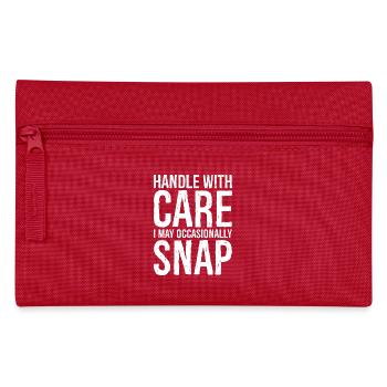 Handle with care funny shirt - Pencil Case - red - Front