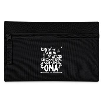 Ich komme total nach meiner Oma Enkelin Enkel - Federtasche - Schwarz - Vorne