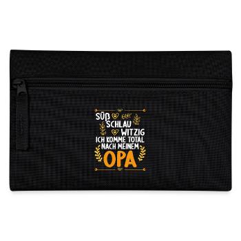 Ich komme total nach meinem Opa Enkelin Enkel - Federtasche - Schwarz - Vorne