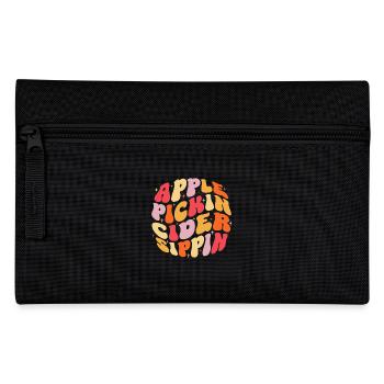 Apfel pickin Apfelwein Sippin Groovy Apfelwein - Federtasche - Schwarz - Vorne