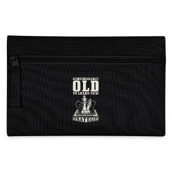 Chess Player Chessboard Strategist Saying Chess - Pencil Case - black - Front