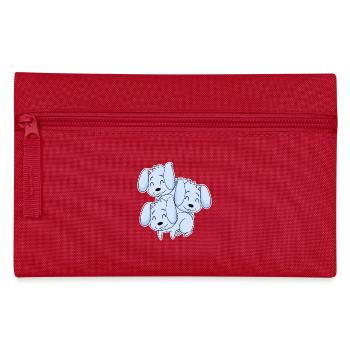 Motif de lapin - Trousse - rouge - Devant