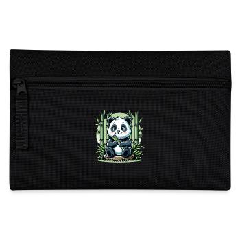 Panda Bambus - Federtasche - Schwarz - Vorne