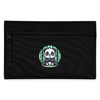 Panda Bambus - Federtasche - Schwarz - Vorne