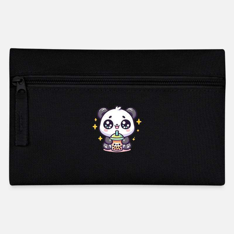 Panda Bubble Tea Boba Kawaii - Trousse - noir