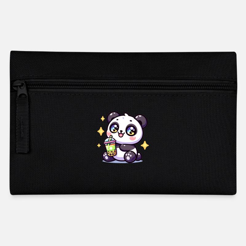 Panda Bubble Tea Boba Kawaii - Trousse - noir