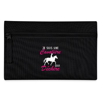 Ich bin ein Reiter, der Geschenke zerreißt - Federtasche - Schwarz - Vorne