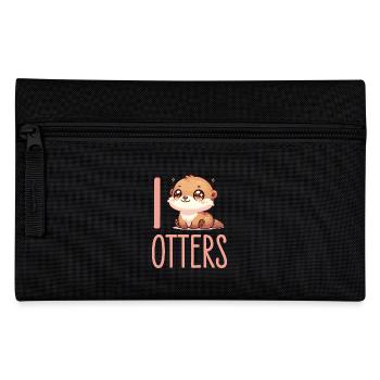 Adorable Illustration de loutre - parfait pour mignon - Trousse - noir - Devant