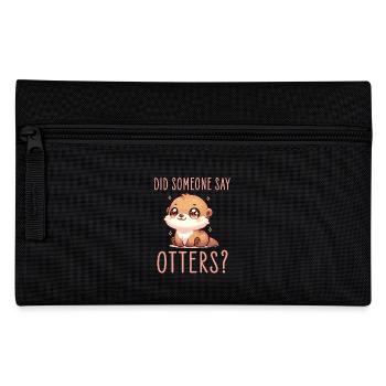 Graphique de loutre mignonne avec quelqu’un a-t-il dit loutres - Trousse - noir - Devant
