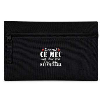 Mec Avec Marseillaise Cadeau Couple Saint Valentin - Trousse - noir - Devant