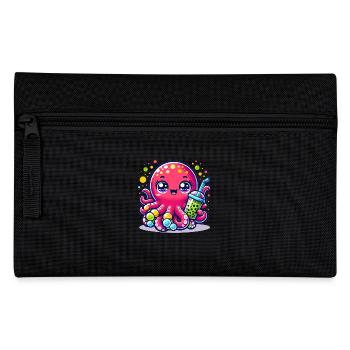 Kawaii Oktopus mit Bubble Tea Sea Ocean Boba Tee - Federtasche - Schwarz - Vorne