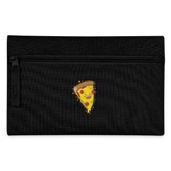 Salami Pizza is happy - Pencil Case - black - Front