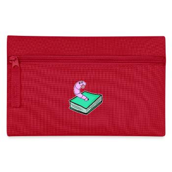 Buch Wurm - Federtasche - Rot - Vorne