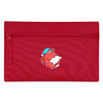Crabe avec oreiller et bonnet somnolent - Trousse - rouge - Devant