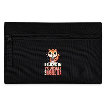 Kawaii Squirrel Bubble Tea Croyez en vous - Trousse - noir - Devant