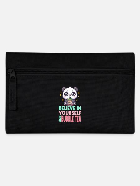 Kawaii Panda Bubble Tea Boba Drink Thé au lait Asiatique - Trousse - noir