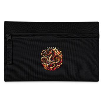 Drachenfeuer Chinesisches Drachen-Tierkreiszeichen - Federtasche - Schwarz - Vorne