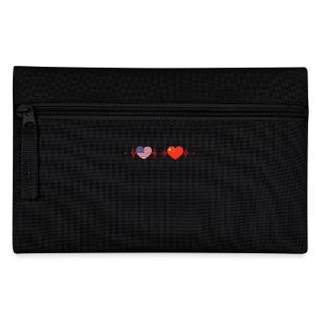USA China Heartbeat American Chinese - Pencil Case - black - Front