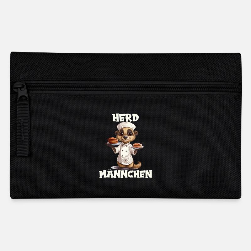 Erdmännchen kochen Koch Kochmütze Herdmännchen - Federtasche - Schwarz