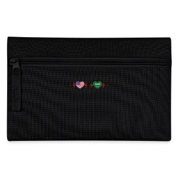 USA Saudi Arabia Heartbeat American Saudi Arabian - Pencil Case - black - Front