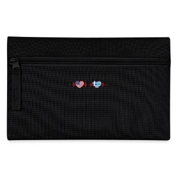 États-Unis Grec Heartbeat Américain Grèce - Trousse - noir - Devant