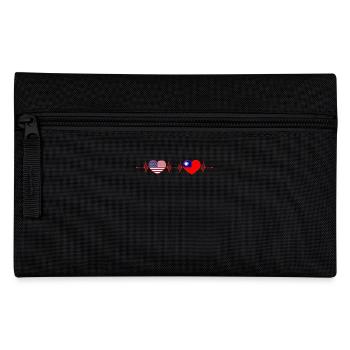 USA Taiwan Heartbeat American Taiwanese - Pencil Case - black - Front
