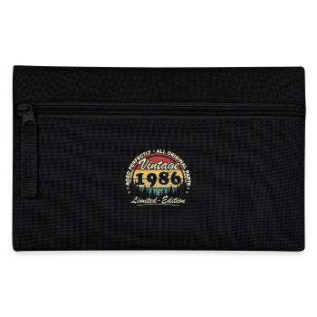 40 Jahre 1986 Vintage Retro Geburtstagsgeschenk - Federtasche - Schwarz - Vorne